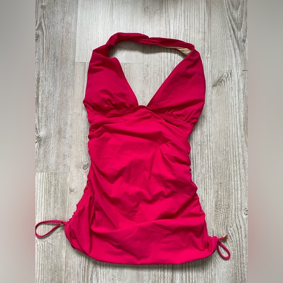 Vibrant Pink Halter Swimsuit - Picture 1 of 4